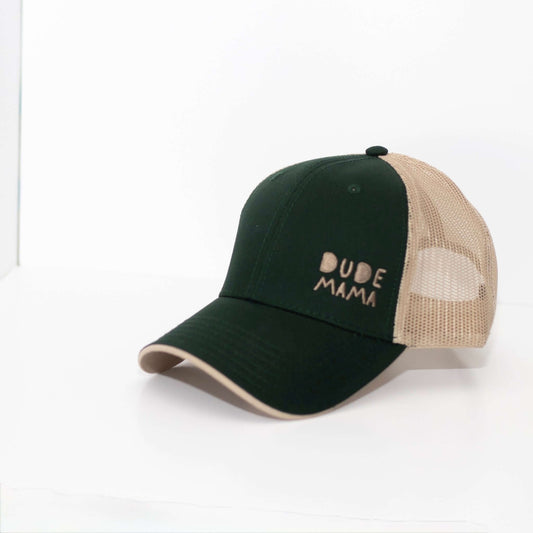 Dude Mama Forest Green and Tan Hat