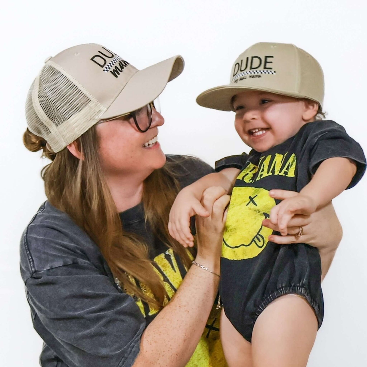 Dude Mama Checkered Tan Hat