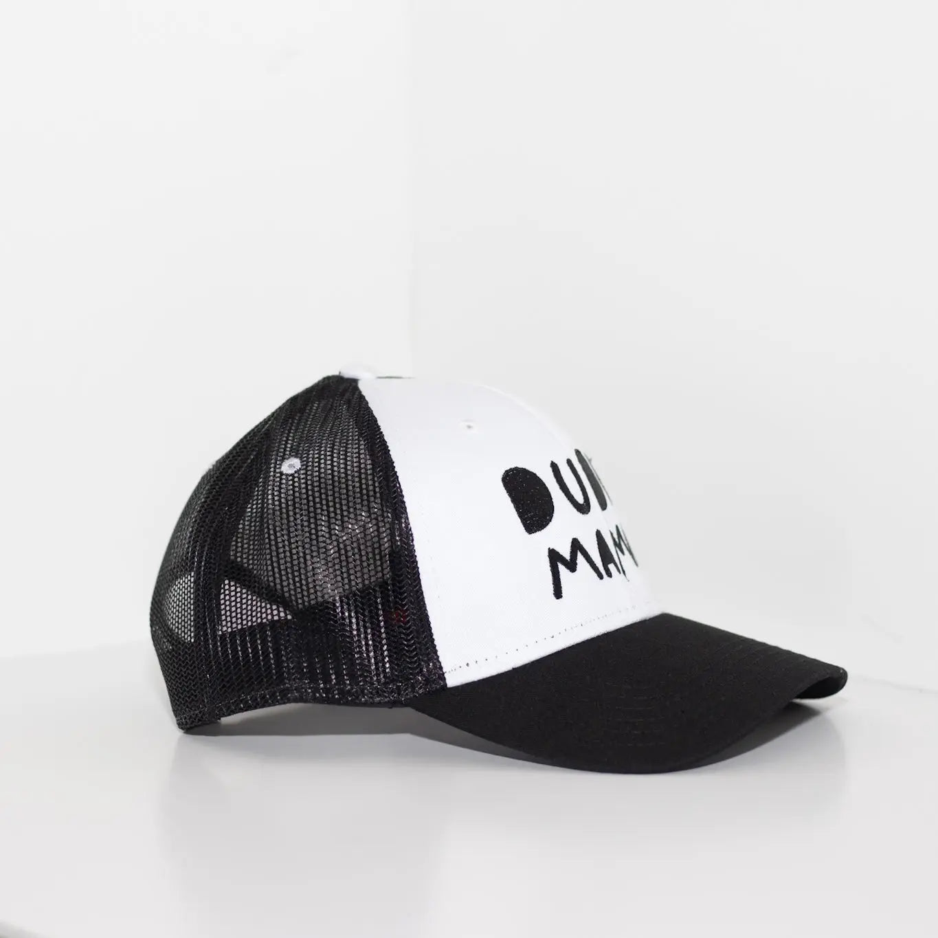 Black + White Dude Mama | Boy Mom Hat Dude Mama