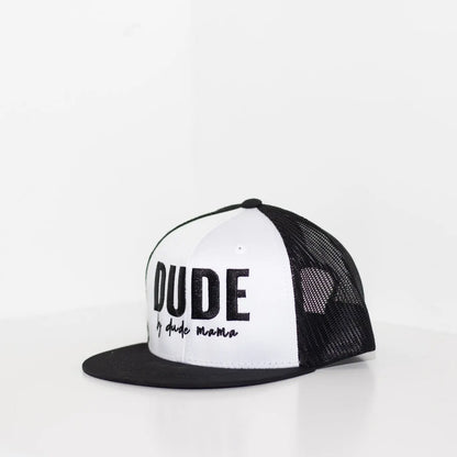 Black + Checkered Matching Hats for Dude & Mama Dude Mama