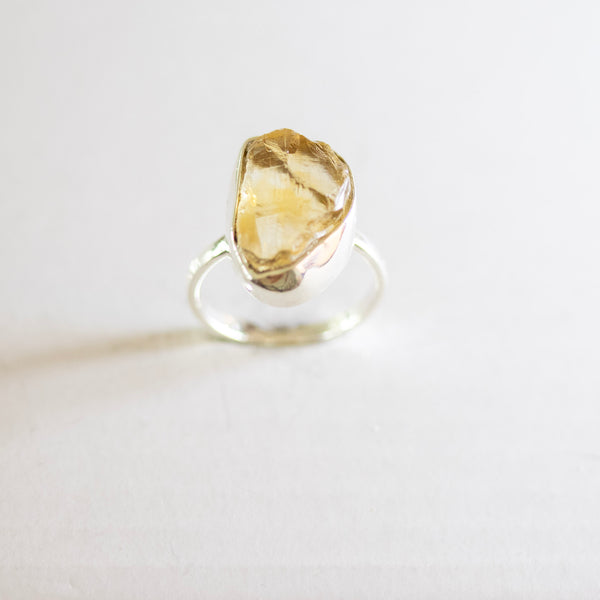 Citrine Ring | 'Dude Mama' Engraved