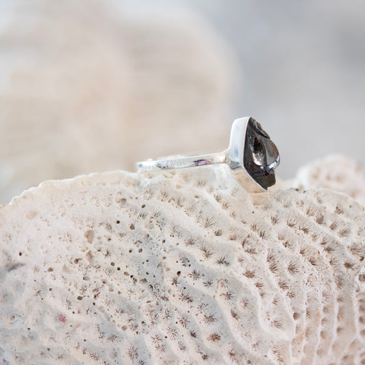 Shungite Ring | 'Dude Mama' Engraved