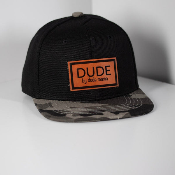 Black w/ Camo Brim Trucker Hat