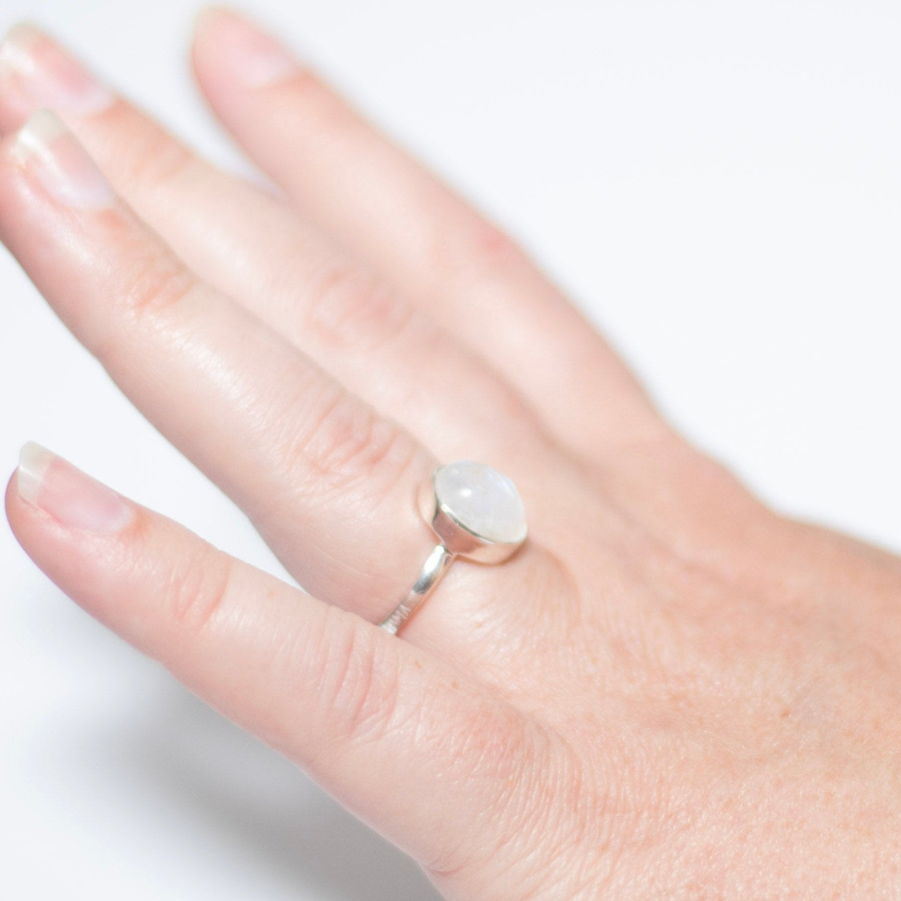 Moonstone Ring | 'Dude Mama' Engraved