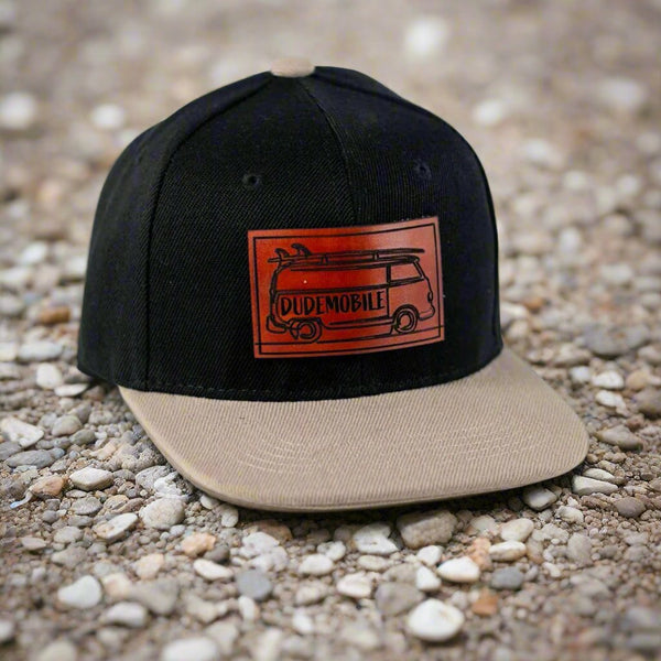 Dudemobile Black w/ Khaki Brim Trucker Hat