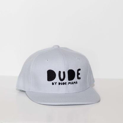 Dude Black Embroidered White Hat