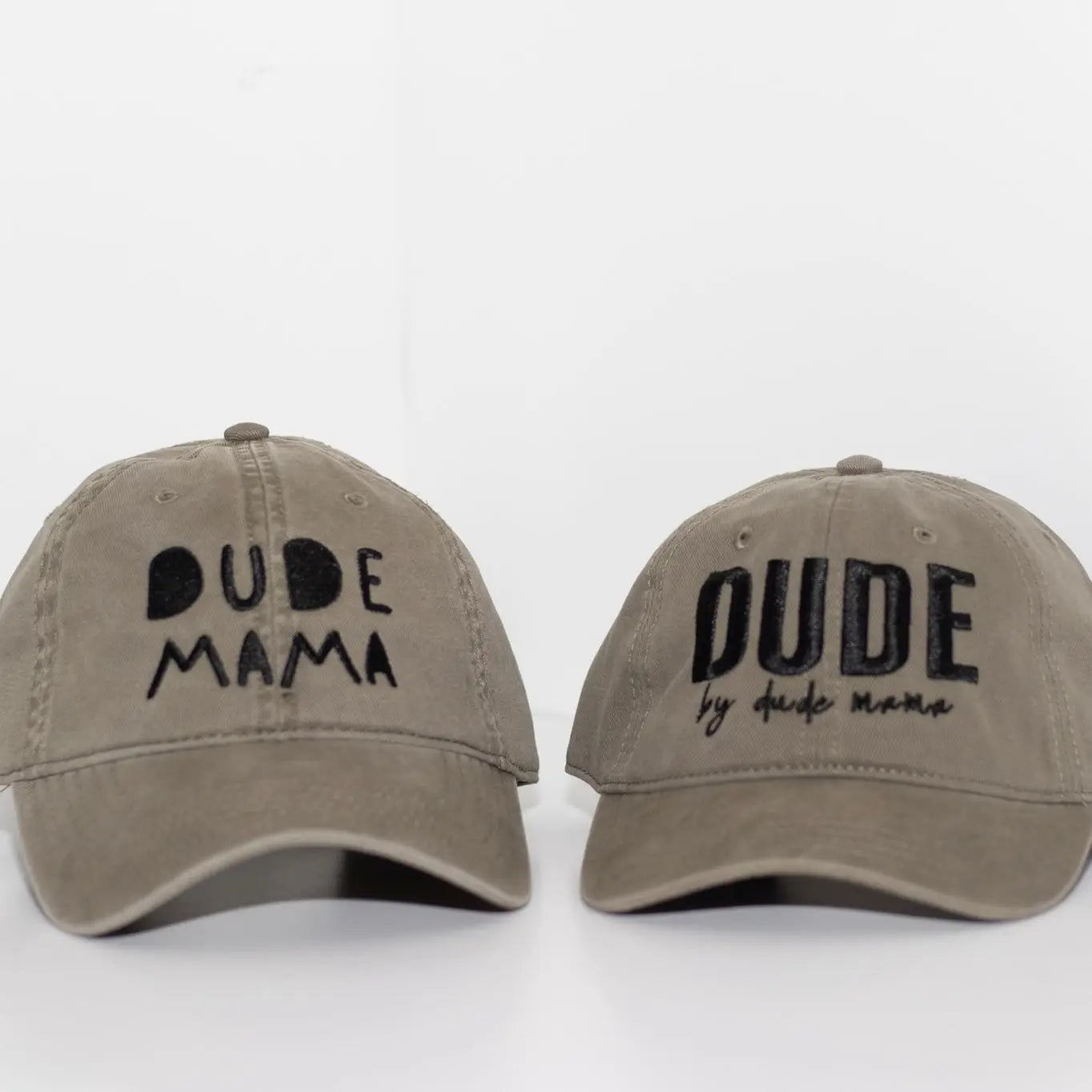 Olive Green Matching Hats for Dude & Mama Dude Mama