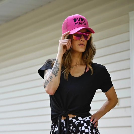 Hot Pink Dude Mama Hat Dude Mama