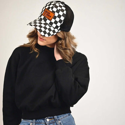 Mama & Dude Matching Checkered Hats