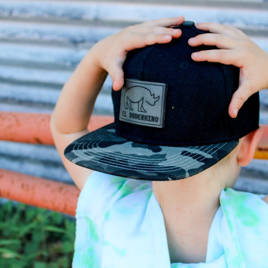 El Duderhino Black w/ Camo Brim Hat